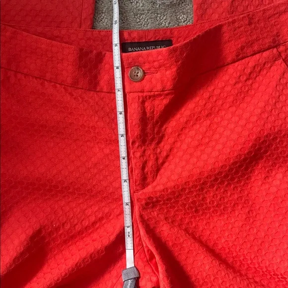 Banana Republic Factory Textured Orange Ankle Pant, size 4 - Picture 7 of 8